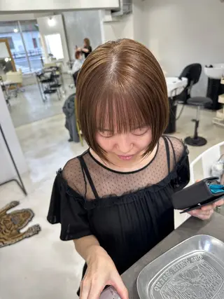 ミディアム カラー さあや 【透け感/艶感】のヘアスタイル
