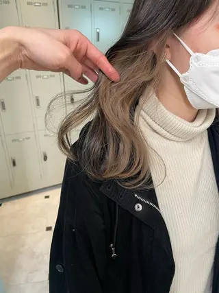 ミディアム 顔周りレイヤー/新宿 /モテ艶カラー/航介のヘアスタイル