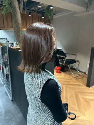 ミディアム カラー ravens デザインカラーのヘアスタイル