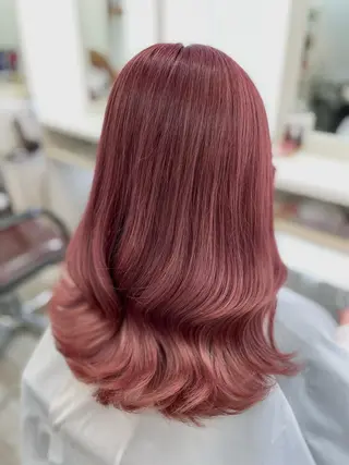 セミロング カラー 韓国ヘア🤍髪質改善 🇰🇷AKANEのヘアスタイル
