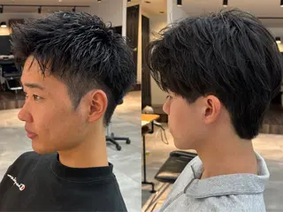 メンズ 保立フェザーパーマ 大人メンズヘア船橋駅のヘアスタイル