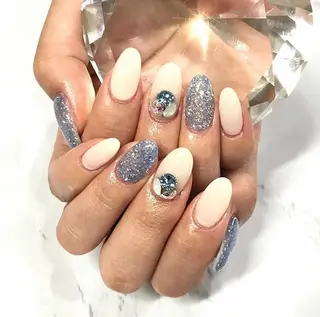 ネイル 渋谷／チップ長さ出し 👑アプレgel-xのネイルデザイン
