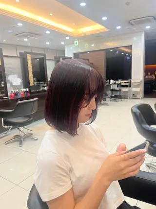 カラー 盛れる顔周り✨韓国式 レイヤーkanatoのヘアスタイル