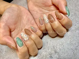 ロング カラー ネイル chihiro 小路ネイルのネイルデザイン