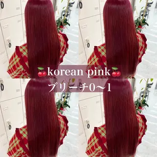 ロング 🎀暖色カラー🎀 韓国ヘア まなかのヘアスタイル