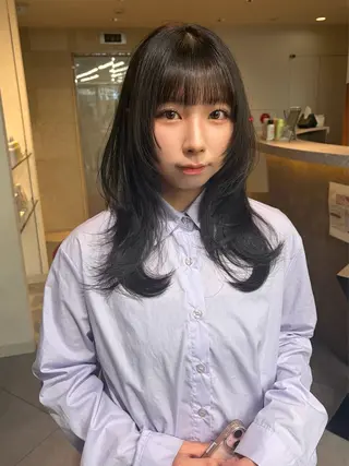 ロング カラー 藤原快斗/レイヤー /ウルフ/ハイトーンのヘアスタイル