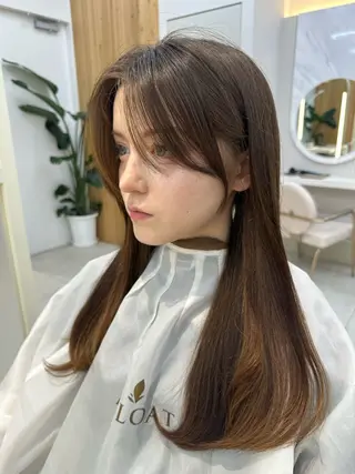 ロング カラー 🇰🇷韓国風くびれ ヘア🇰🇷中村優大のヘアスタイル