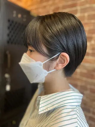 ショート カラー パーマ ヘアアレンジ メンズ キッズ ネイル マツエク・マツパ アイブロウ 久木原 ゆりのヘアスタイル
