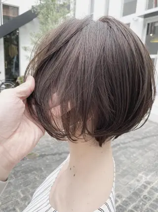 ショート 佐藤史哉* 韓国レイヤー赤み除去のヘアスタイル