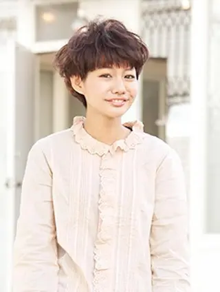 ショート パーマ 宇賀治 智のヘアスタイル