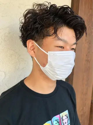 ショート パーマ メンズ MATSURI BASE.AWAJIのヘアスタイル