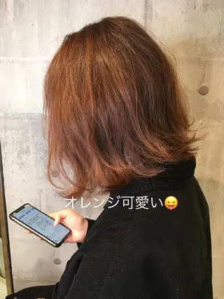 ミディアム カラー 田室 和幸 河原町のヘアスタイル