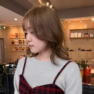 ミディアム カラー カットモデル yumekaのヘアスタイル