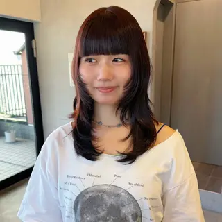 セミロング カラー 縮毛矯正/レイヤー/ ボブ♡Natsukiのヘアスタイル