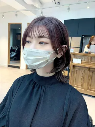 ショート カラー パーマ ヘアアレンジ メンズ キッズ ネイル マツエク・マツパ アイブロウ 似合せレイヤー/ 柔らか透明感カラーのヘアスタイル