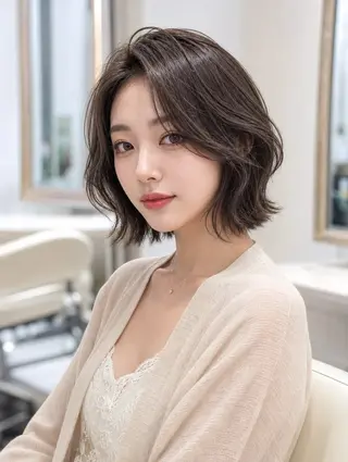 ショート カラー 韓国レイヤーカット× 髪質改善ラビマーニのヘアスタイル