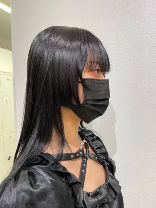 ロング カラー 渡部凌我 小顔ウルフ ハイトーンカラーのヘアスタイル