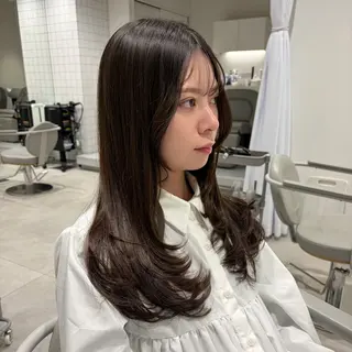 セミロング レイヤー♡ショート 石川優奈のヘアスタイル