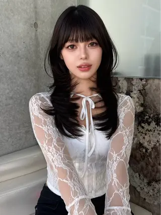 ロング ヘアアレンジ 🍂秋の透明感カラー 🧡縮毛矯正櫻井のヘアスタイル