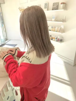 ロング カラー NANO/ ブリーチ×レイヤーのヘアスタイル