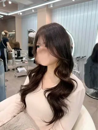 ロング カラー ヘアアレンジ 大宮縮毛矯正🩵 レイヤー 佐藤和のヘアスタイル
