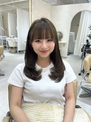 ミディアム nao🎀zina 透明感/艶髪のヘアスタイル