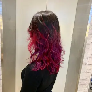 セミロング カラー 天野 利咲のヘアスタイル
