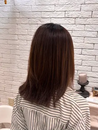 セミロング 🌱なゆみ🌱透明感 /ナチュラル/高宮のヘアスタイル