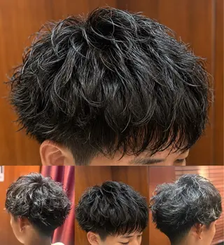 パーマ メンズ 杉本 翔希のヘアスタイル