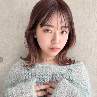 ミディアム カラー パーマ ヘアアレンジ メンズ キッズ ネイル マツエク・マツパ アイブロウ KANAMI 🌏のヘアスタイル