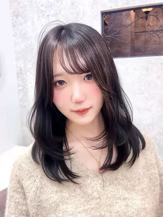 ミディアム 💓Yuri💓 ハイトーン/デザインのヘアスタイル