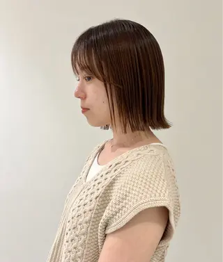 カラー 🌻りな/ボブ🌻 /髪質改善ストレートのヘアスタイル