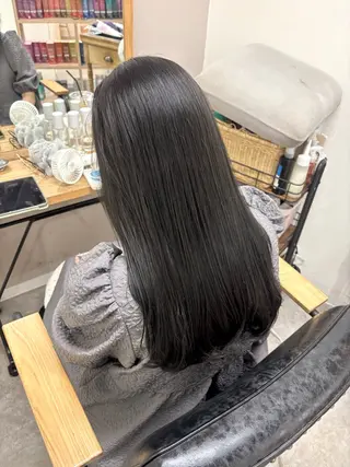 ロング カラー 赤み消し ブリーチなし増田のヘアスタイル