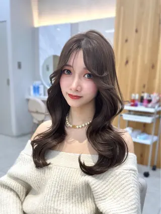 ロング カラー 🇰🇷韓国風くびれ ヘア🇰🇷中村優大のヘアスタイル