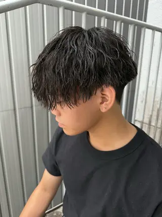パーマ メンズ メンズパーマ特化/ シャドウ/波巻/陸翔のヘアスタイル