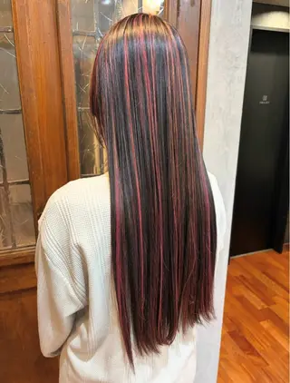 ロング カラー ヘアアレンジ 烏山 達也のヘアスタイル