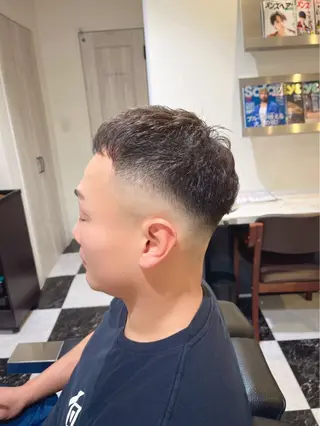 ショート メンズ メンズパーマ 似合わせカットのヘアスタイル