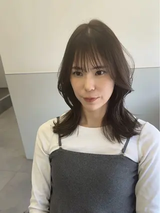 セミロング 韓国ヘア🇰🇷 スズキのヘアスタイル