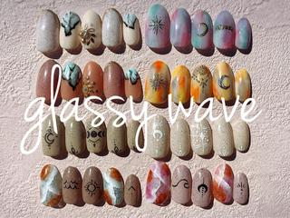 ネイル glassy waveのネイルデザイン