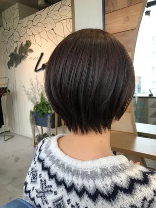 ショート ハイライトバレイヤー ジュ&縮毛矯正✨櫻野のヘアスタイル