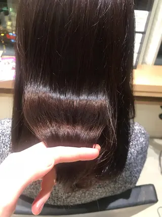 セミロング カラー 土佐 優奈のヘアスタイル