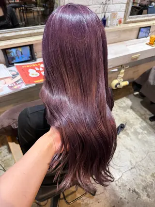 ロング カラー 透明感カラー/パーマ 🌀アオノのヘアスタイル