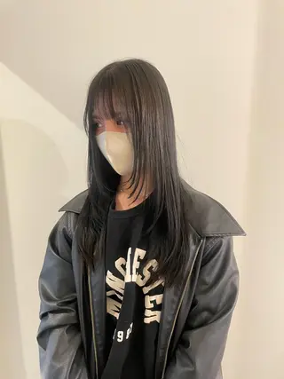ロング カラー 渋谷 留菜のヘアスタイル