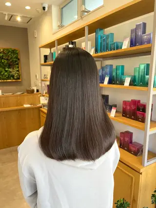 ミディアム パーマ 葉田 綾乃のヘアスタイル
