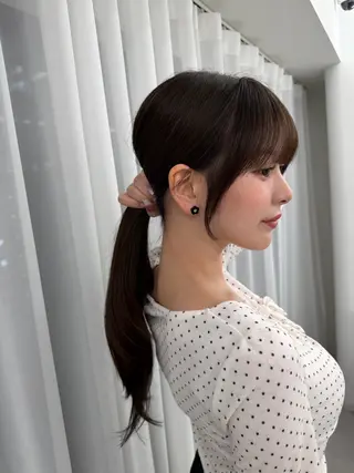 ロング カラー 顔まわりの神様✨ 透明感カラー藤嶋秀幸のヘアスタイル