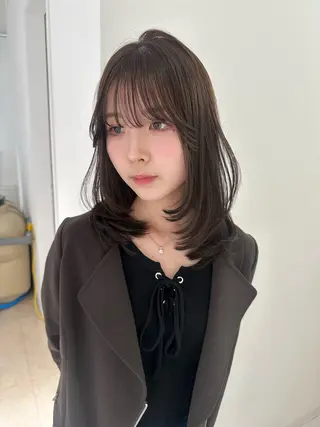 ミディアム カラー 上野/韓国hair 🤍MOEKA🤍のヘアスタイル