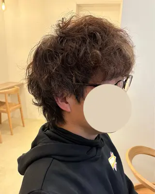パーマ メンズ ルプラボウ すぎやまみほのヘアスタイル