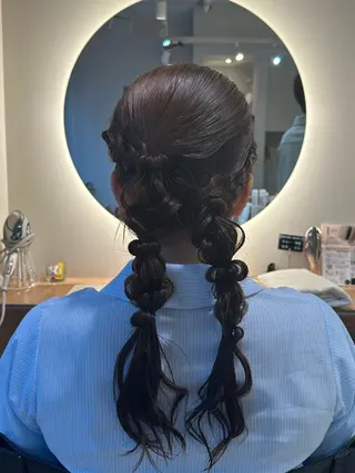 セミロング 横浜⭐️ブリーチ モデル💫あみ💫のヘアスタイル