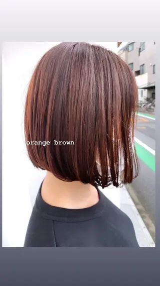 ショート カラー 名駅🦢大人艶カラー 🪽カミヤアカネのヘアスタイル