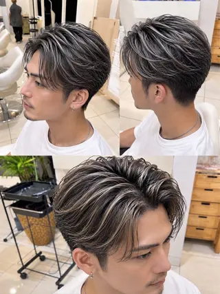 カラー メンズ 金子 直樹のヘアスタイル